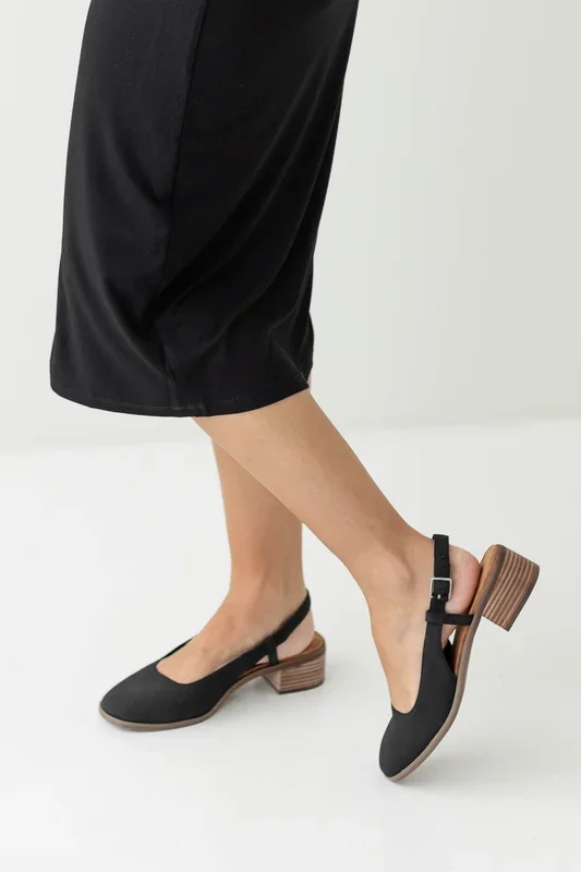 TOMS Suede Low Heel Slingback Shoes