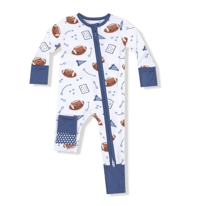 Touchdown Time | Zip Romper