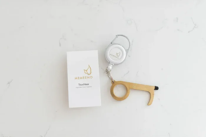 Touchless Keychain Door Opener + Carabiner