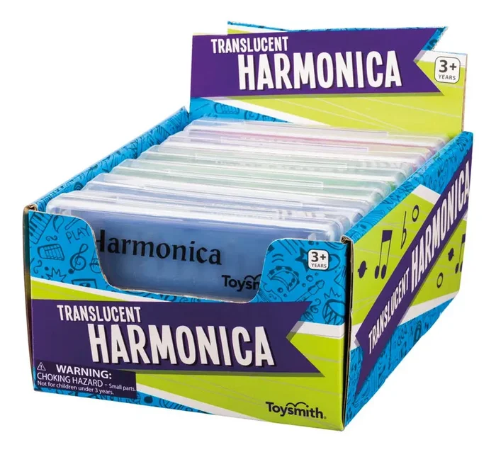 Toysmith 4 ” Translucent Harmonica
