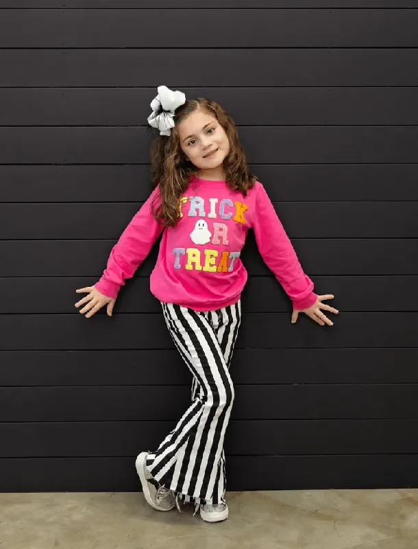 Trick or Treat Pink Chenille Sweater