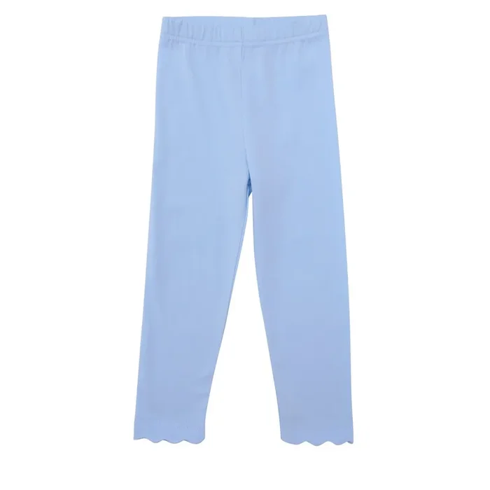 Trotter Street Light Blue Scallop Legging