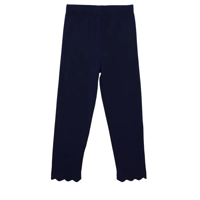 Trotter Street Navy Scallop Legging