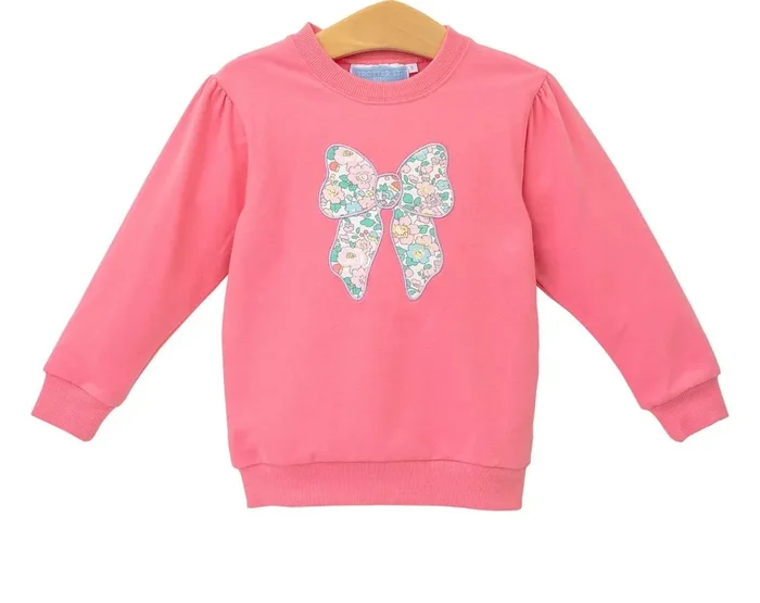 Trotter Street Pink Bow Pullover