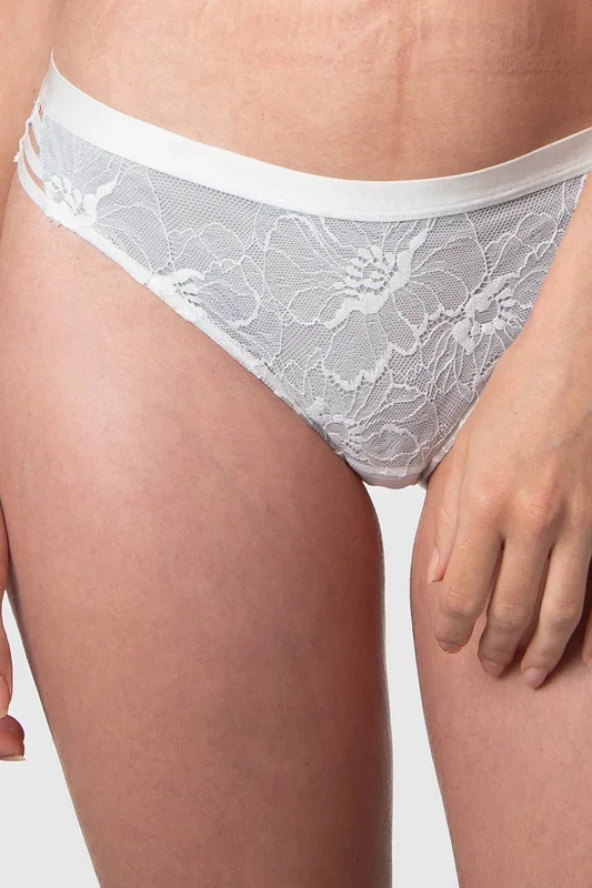 True Luxe white lace maternity briefs