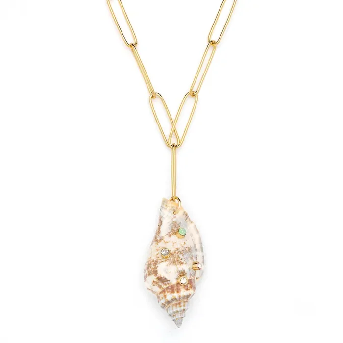Tulip Seashell Chain Necklace