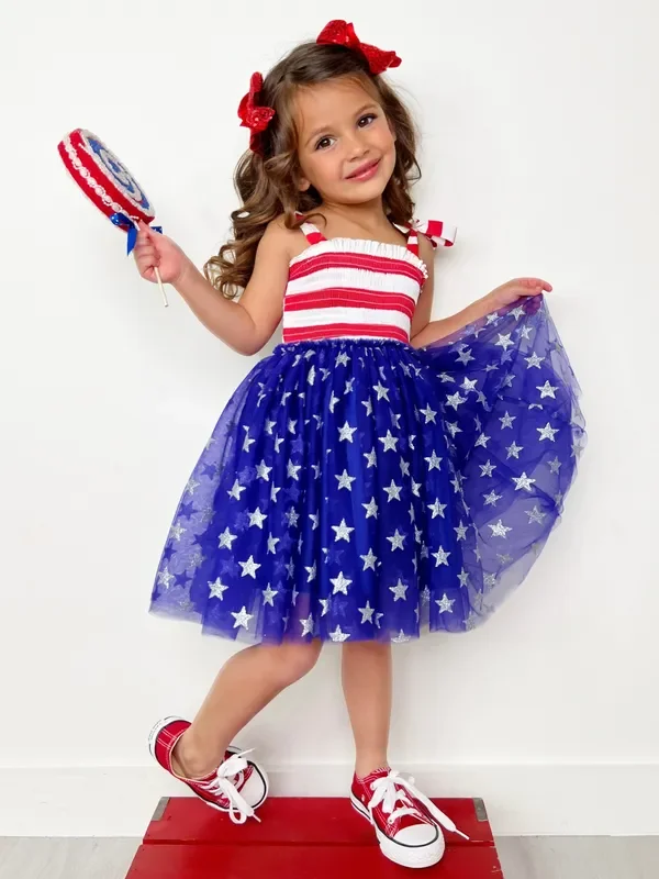Twinkling Stars Smocked Tutu Dress