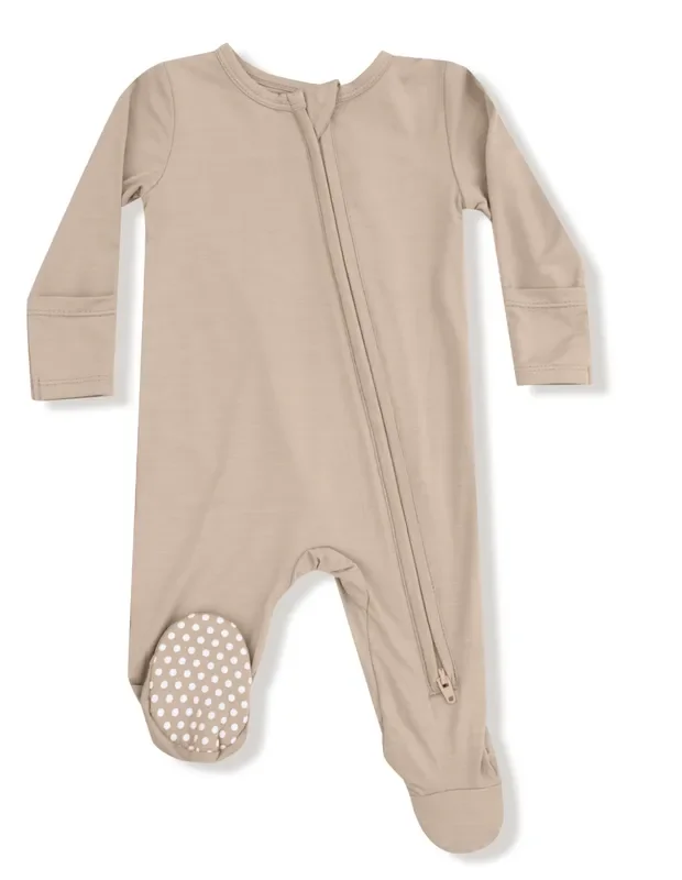 Two Way Zipper Footie | Smoke Gray