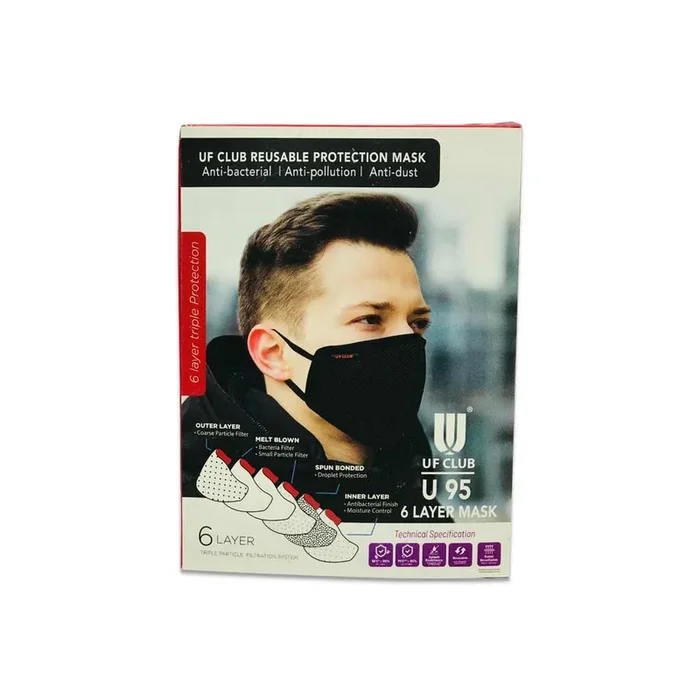 Uf Club Unisex U95 6 Layer Reusable Mask 1 piece