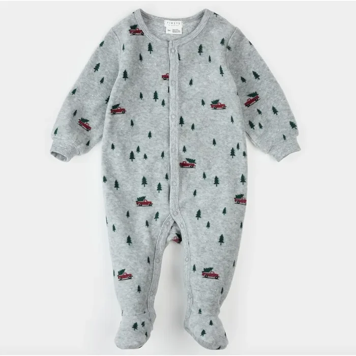 Velour Festive Truck Grey Sleeper