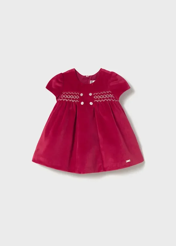 Velvet Dress in Cherry