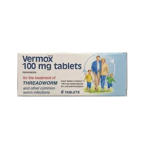 Vermox 100mg Tablets – 6 Pack