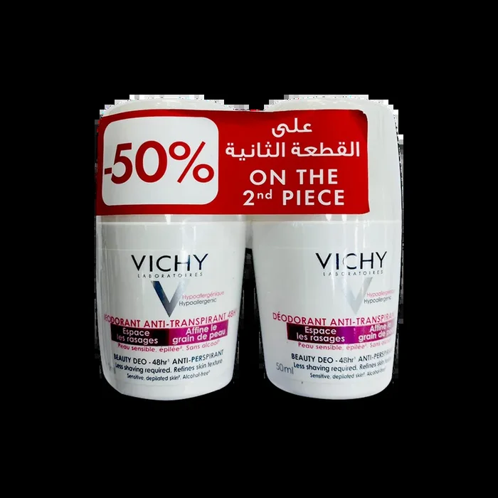 Vichy Deodorant Anti-Transpirant 48H (Offer 50% off on the 2nd Piece)