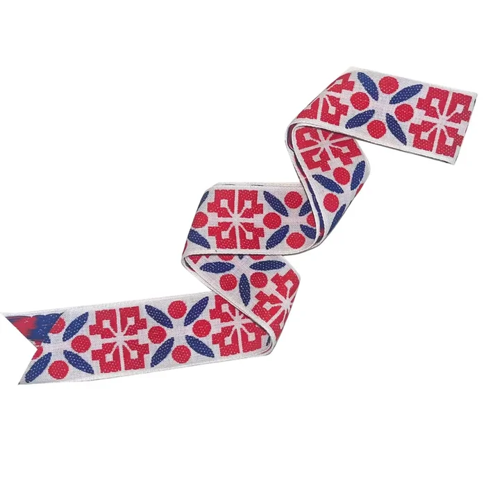 Vintage Americana Geometric Ribbon – Short
