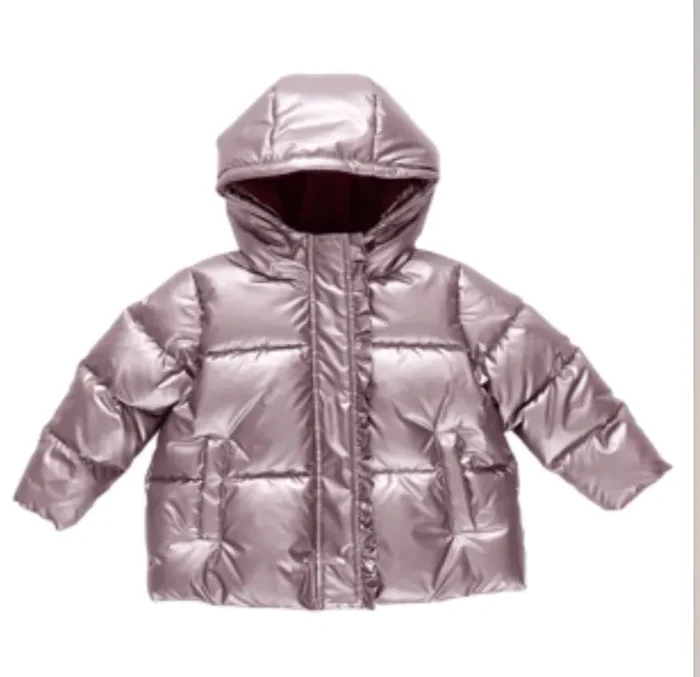 Vintage Rose Metallic Ruffle Pete Puffer