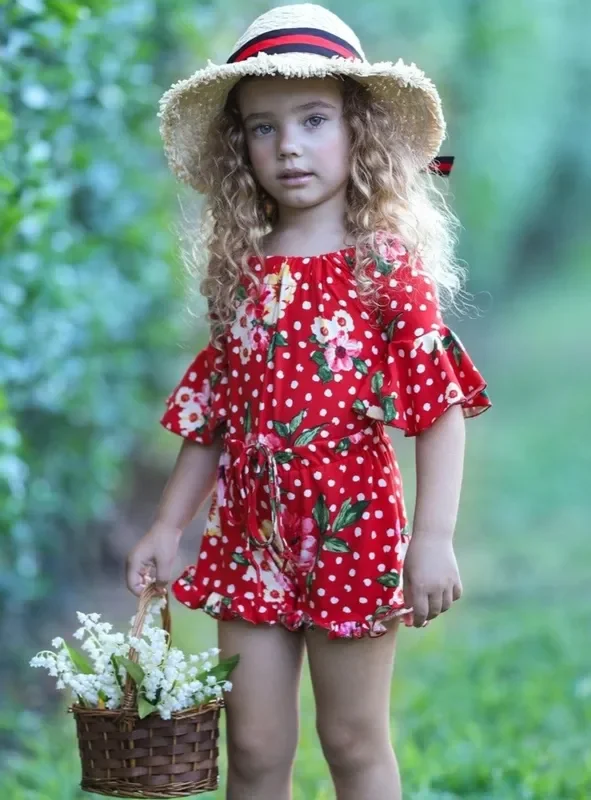 Walk With Me Ruffled Boho Drawstring Romper