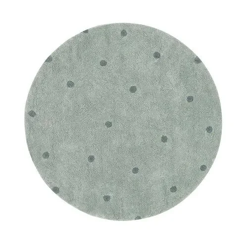 Washable Round Rug – Dot Sage