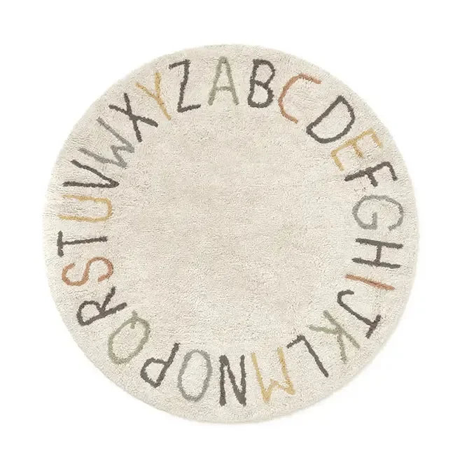 Washable Rug – Round ABC (Color/Letters)