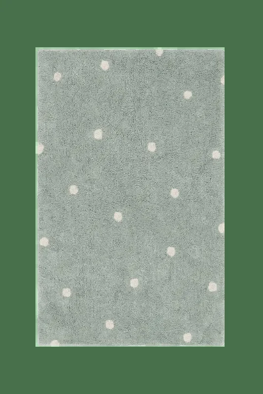 Washable Rug Mini Dot Blue Sage – Mushroom hunt