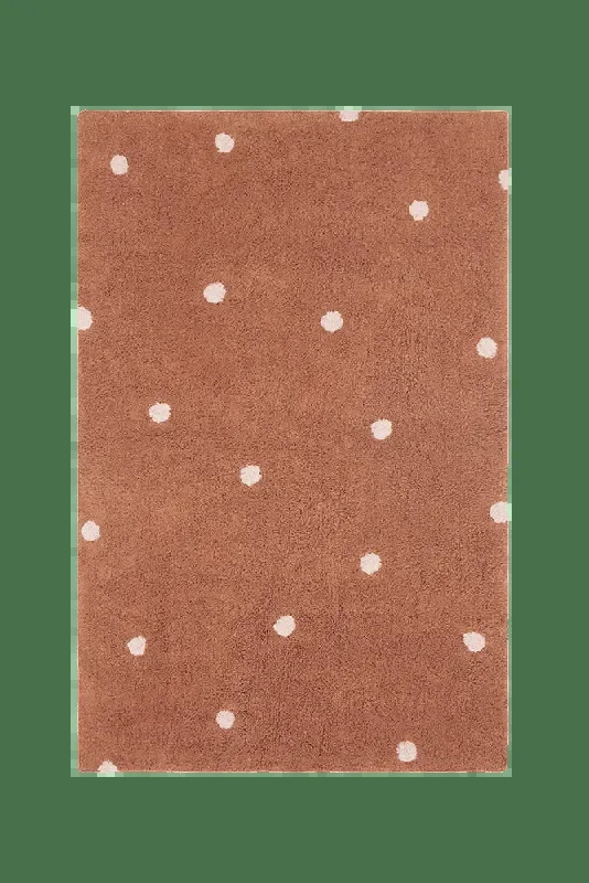 Washable Rug Mini Dot Chestnut – Mushroom hunt