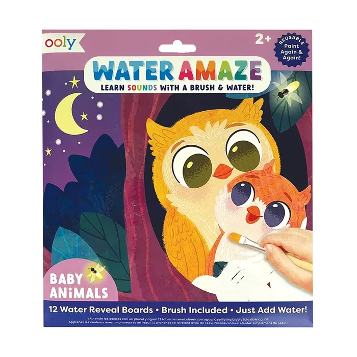 Water Amaze Water Reveal Boards – Baby Animals by OOLY