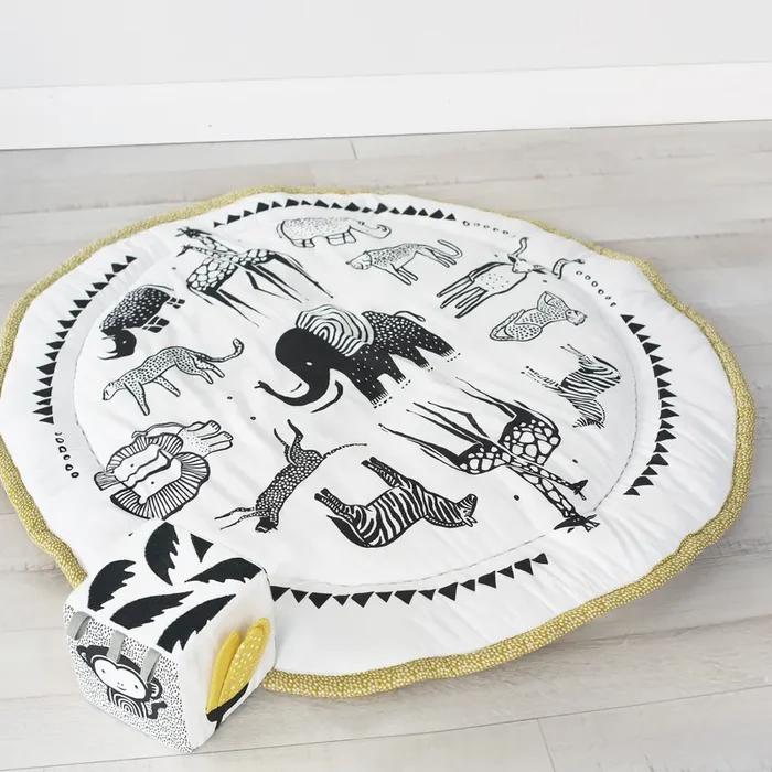 Wee Gallery Little Safari Adventure Playmat and Soft Block Baby Set