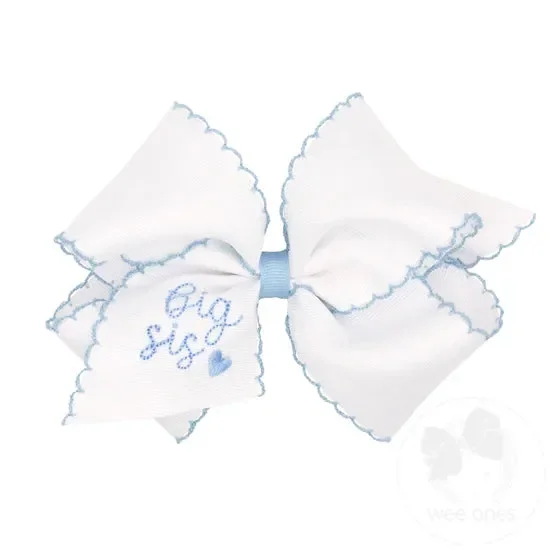 Wee Ones Blue Big Sister Bow – Small King