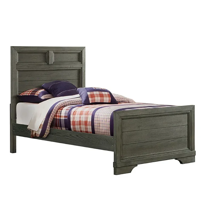Westwood Foundry Youth Furn Complete Twin (HB,FB,RS) in Brushed Pewter