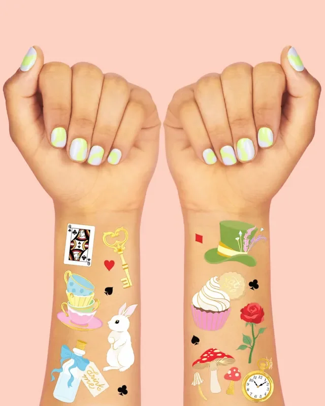 Whimsical Tea Time Tats – 52 Temporary Tattoos