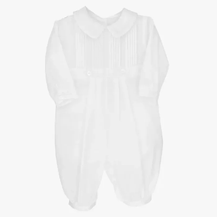 White Pintuck Longall & Bonnet