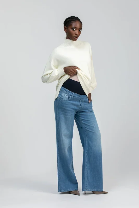 Wide Leg Maternity Jeans