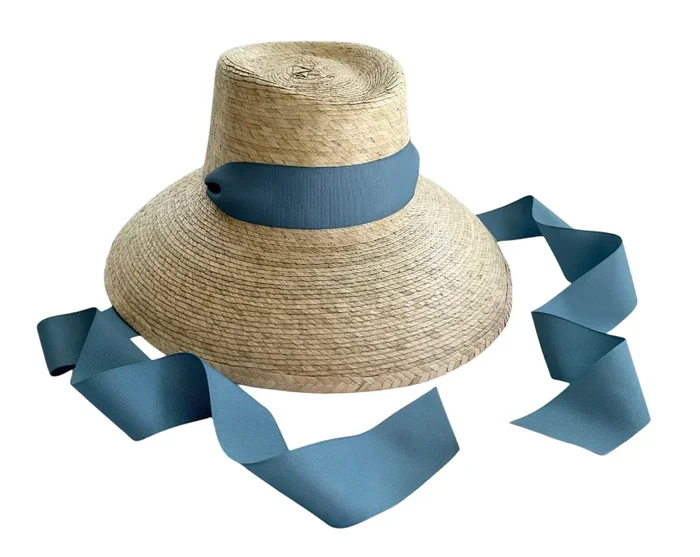 Wildflower Sun Hat – French Blue Long Grosgrain Ribbon