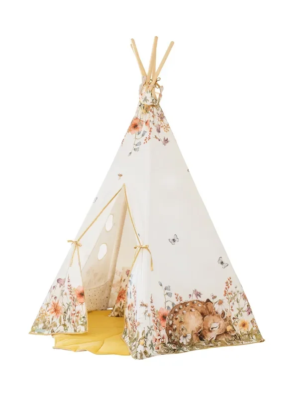 wildflowers Teepee And Powder Pink – Leaf Mat Set