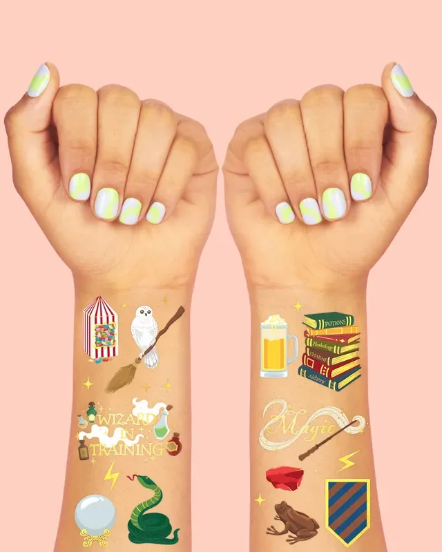 Wizard In Training Tats – 60 Foil Temporary Tattoos