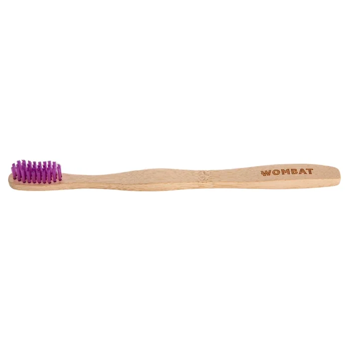 Wombat Adult Bamboo Toothbrush – Purple