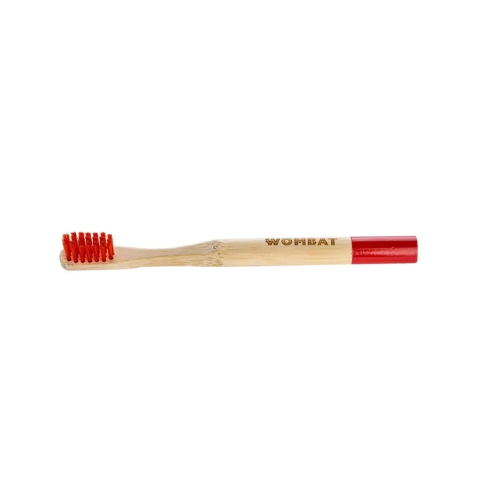 Wombat Kids Bamboo Toothbrush – Red