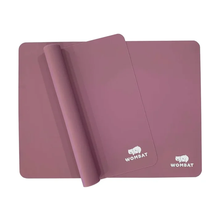 Wombat Reusable Non-Stick Silicone Baking Mats – Pink (2 Pack)