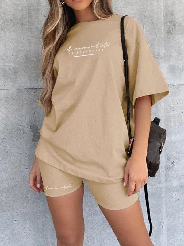 Women’ Double Dry Matching T-shirt And Cycling Shorts