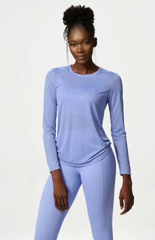 Women’s Activewear Quick Dry Long Sleeve Curved Hem Top