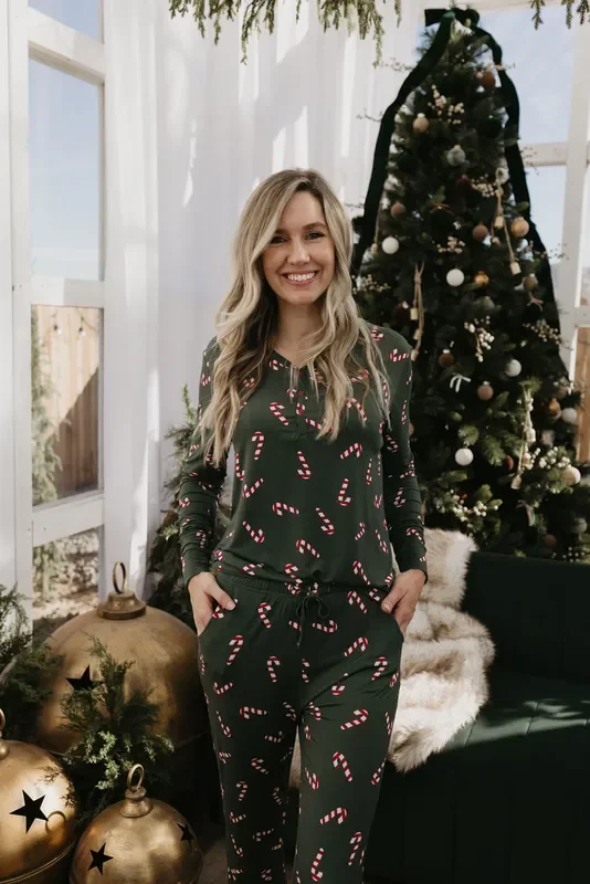 Women’s Bamboo Pajamas | Candy Cane Lane 2024