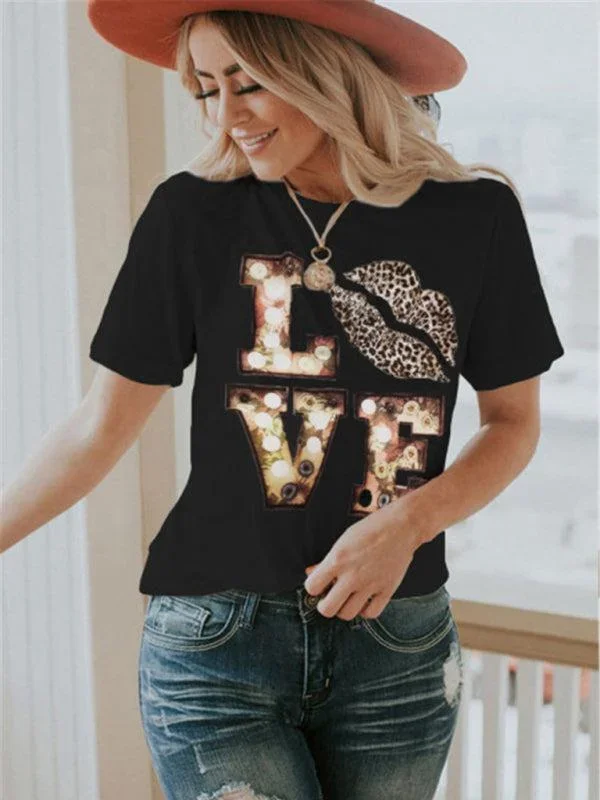 Women’s Love Print Graphic T-shirt