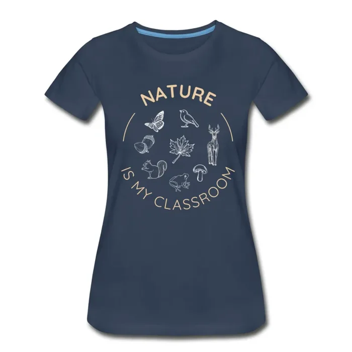 Women’s Nature Classroom Organic T-Shirt | Navy and Black