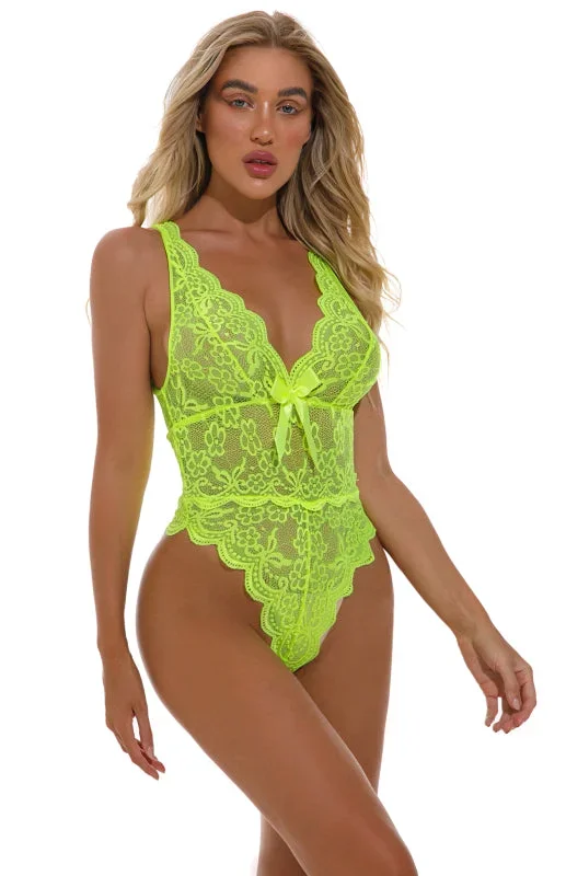 Women’s Sexy Green Lace Babydoll