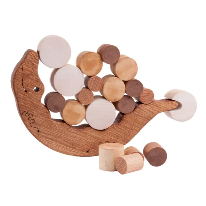 Wooden Crocodile Balancing Toy