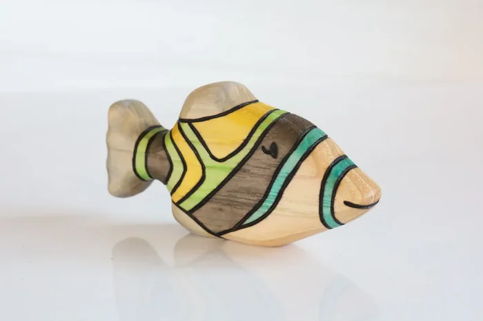 Wooden Humuhumunukunukuapua’a Trigger Fish Toy