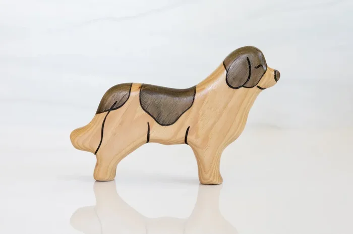 Wooden Newfie Newfoundland Toy Dog