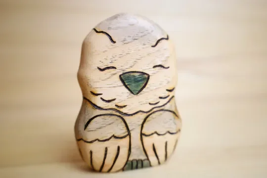 Wooden Snow Owl Toy