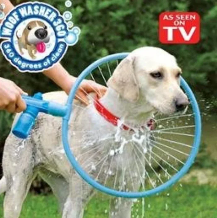Woof Washer Fold 360 Round Shape Pet Cleaner for Dog Cleaning Tool Convenient Easy to Use Washing Gun