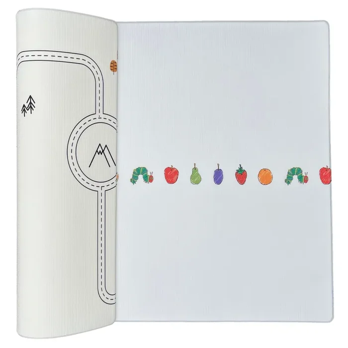World Of Eric Carle X Little Bot Baby Play Mat (ofie Mat, Caterpillar Life + Country Road Nordic)