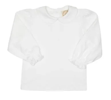 Worth Avenue White Maude’s Peter Pan Pima Long Sleeve